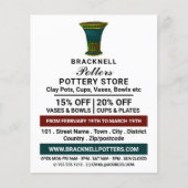 Verdampen, aardewerk, potten en omkeren flyer (Voorkant)