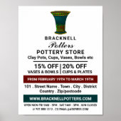 Verdampen, aardewerk, potten en omkeren poster (Voorkant)