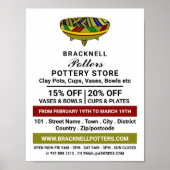 Verdampen, aardewerk, potten en omkeren poster (Voorkant)