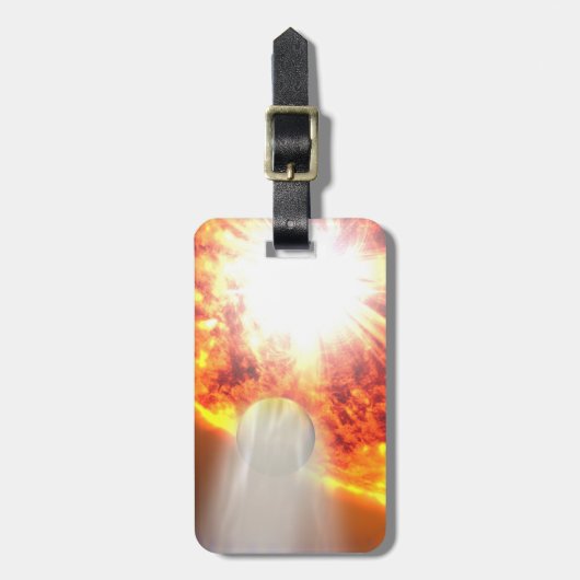 Verdamping van de atmosfeer van HD 189733b Bagagelabel (Voorkant verticaal)