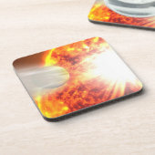 Verdamping van de atmosfeer van HD 189733b Bier Onderzetter (Linkerzijde)