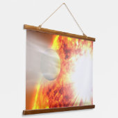 Verdamping van de atmosfeer van HD 189733b Hangend Wandkleed (Gebogen)