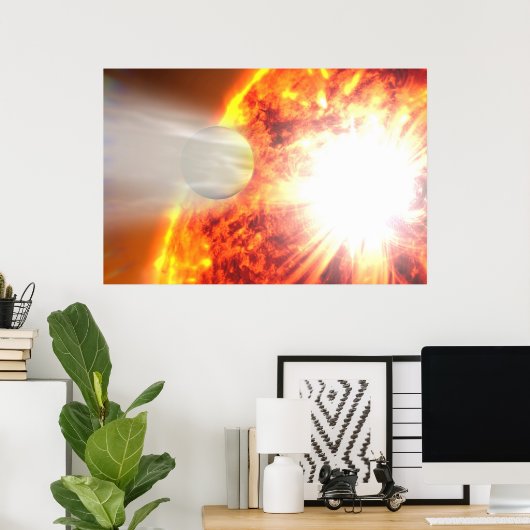 Verdamping van de atmosfeer van HD 189733b Poster (Thuiskantoor)