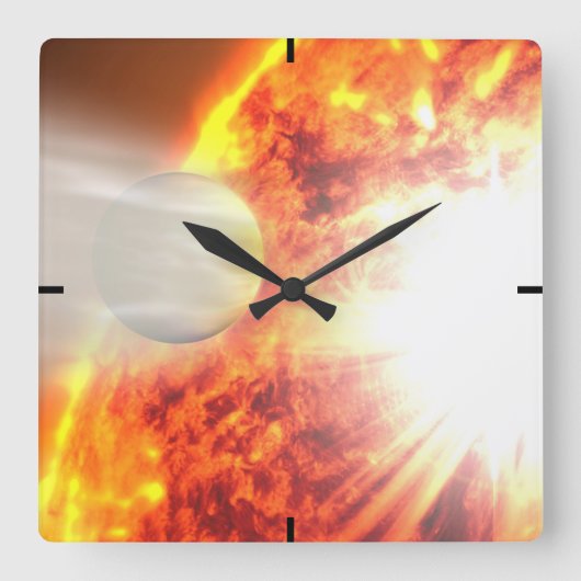 Verdamping van de atmosfeer van HD 189733b Vierkante Klok (Voorkant)