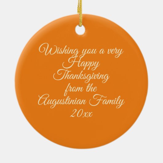 VERDANKSGIVING Filippijnen 4:19 Aangepast SINAASAP Keramisch Ornament (Achterkant)