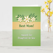 Verdant Best Mom Illustration Card Kaart (Gele Bloem)