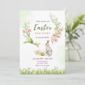 Verdant Blooms: Groen Feestelijk Bloemen Pasen Feestdagenkaart (Staand voorkant)