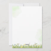 Verdant Blooms: Groen Feestelijk Bloemen Pasen Feestdagenkaart (Achterkant)