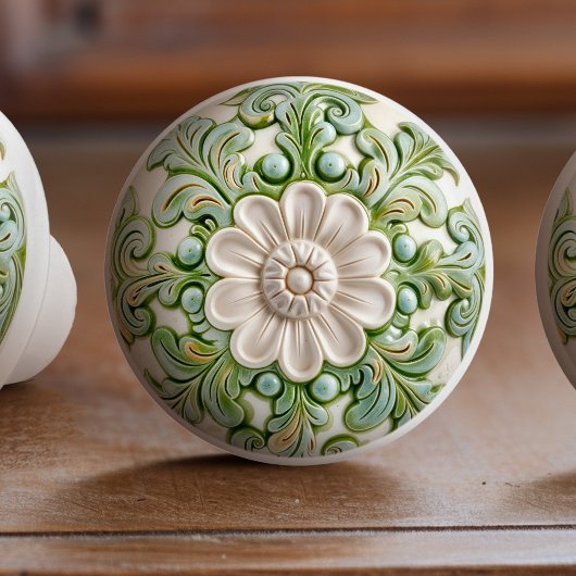 Verdant Blossom Elegance Keramische Knob Pull Keramische Knop