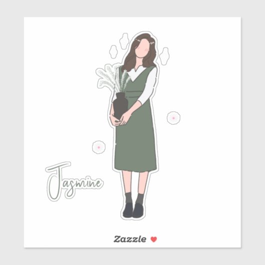 Verdant Blossom  Sticker (Vel)