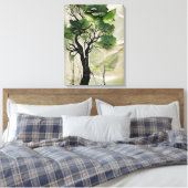 Verdant Boom van het Leven Schilderen Canvas Afdruk (Insitu (Slaapkamer))