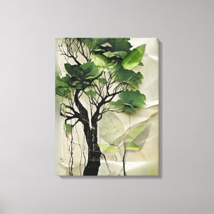Verdant Boom van het Leven Schilderen Canvas Afdruk