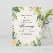 Verdant Citrus Archway Wedding Kaart (Staand voorkant)