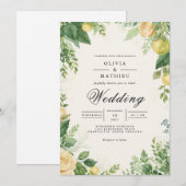 Verdant Citrus Archway Wedding Kaart (Voorkant / Achterkant)