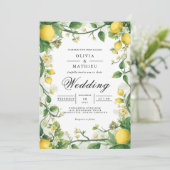 Verdant Citrus Bloom Arch Wedding Kaart (Staand voorkant)