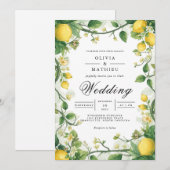 Verdant Citrus Bloom Arch Wedding Kaart (Voorkant / Achterkant)