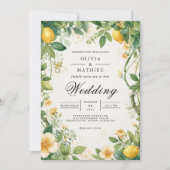 Verdant Citrus Bloom Wedding Kaart (Voorkant)