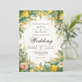 Verdant Citrus Blossom Arch Wedding Kaart (Staand voorkant)