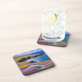 Verdant Cliffs en Azure Waves Bier Onderzetter (Rechterzijde)