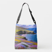 Verdant Cliffs en Azure Waves Crossbody Tas (Achterkant)