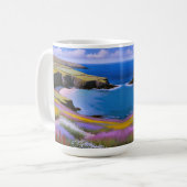 Verdant Cliffs en Azure Waves Koffiemok (Voorkant links)