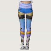 Verdant Cliffs en Azure Waves Leggings (Voorkant)