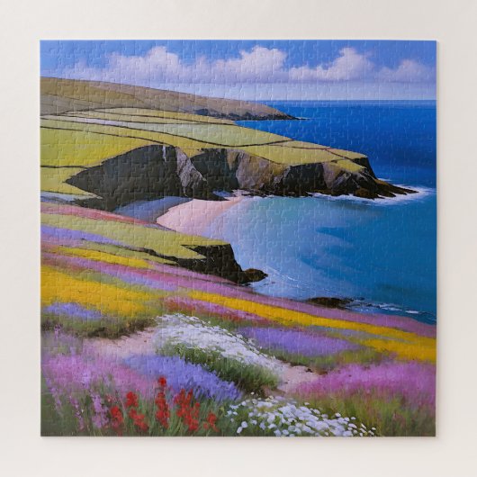 Verdant Cliffs en Azure Waves Legpuzzel (Verticaal)