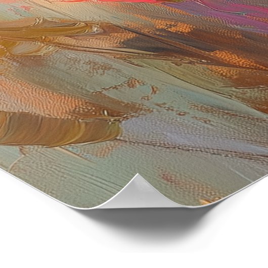 Verdant-Eyed Maine Coon in Spring Flowers Poster (Hoek)