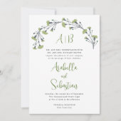 Verdant Floral Arch Wedding Invitation Kaart (Voorkant)