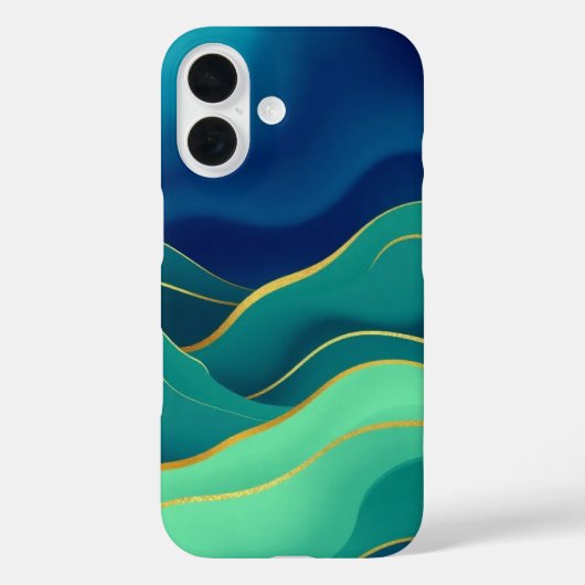 Verdant Flow: een Abstract landschap Case-Mate iPhone Case (Achterkant)