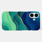 Verdant Flow: een Abstract landschap Case-Mate iPhone Case (Achterkant (horizontaal))