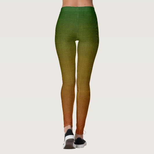 Verdant Forest Blend: Textuur van stof Leggings (Achterkant)