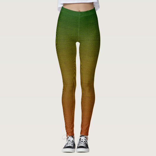 Verdant Forest Blend: Textuur van stof Leggings (Voorkant)