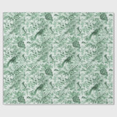 Verdant Green Toile de Jouy Cadeaupapier (Vlak)