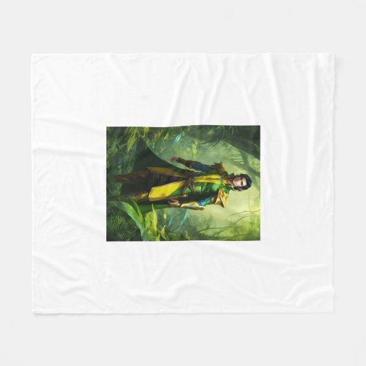 Verdant Guardian: De schildwacht van de Natuur Fleece Deken (Voorkant (Horizontaal))