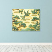 Verdant Harmony: een gebeeldhouwde volière Canvas Afdruk (Insitu (Houten vloer))