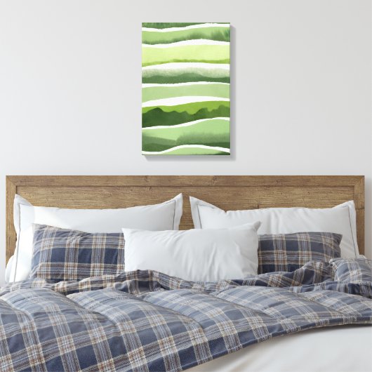Verdant Harmony Stretched Canvas Print (Insitu (Slaapkamer))