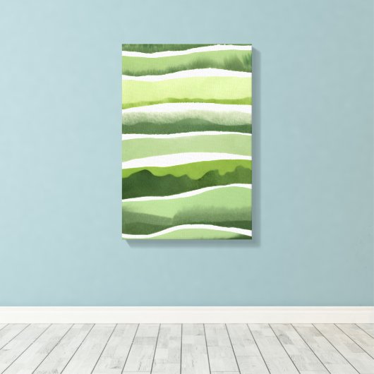 Verdant Harmony Stretched Canvas Print (Insitu (Houten vloer))