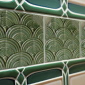 Verdant Jade Art Nouveau Geïnspireerd Keramische T Tegeltje