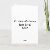 Verdant Madonna Feestdagen Kaart (Achterkant)