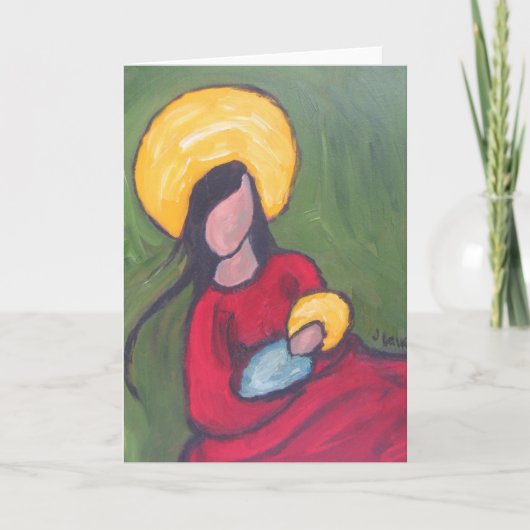 Verdant Madonna Feestdagen Kaart (Voorkant)