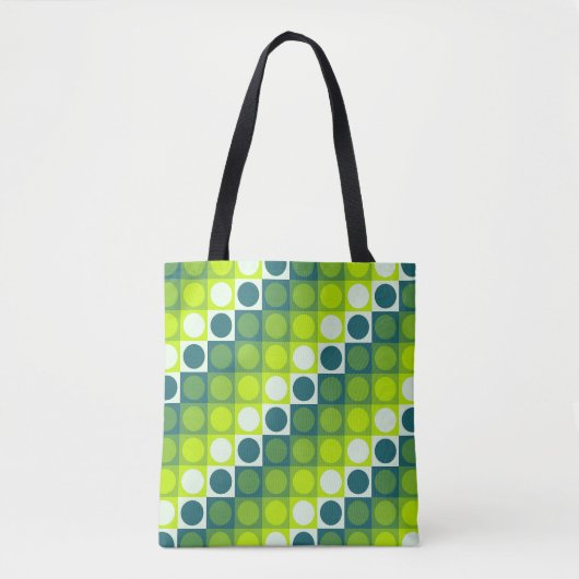 Verdant Polka Grid Tote Bag (Voorkant)