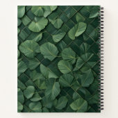 Verdant Rhythm: Tropical Leaf Grid Notitieboek (Achterkant)