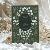 Verdant Romance Art Nouveau bruiloft Kaart