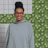 Verdant Swirl Faux Relief Keramische Tegel Tegeltje