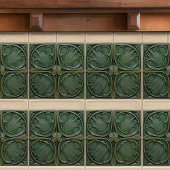 Verdant Symphony Art Nouveau Keramische Tegel Tegeltje