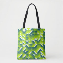 Verdant Vibes Mosaic Tote Bag