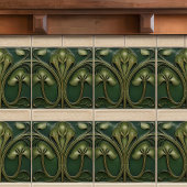 Verdant Vines: Art Nouveau Revival Tegeltje