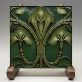 Verdant Vines: Art Nouveau Revival Tegeltje