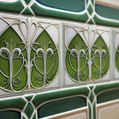 Verdant Vines Art Nouveau Tegeltje